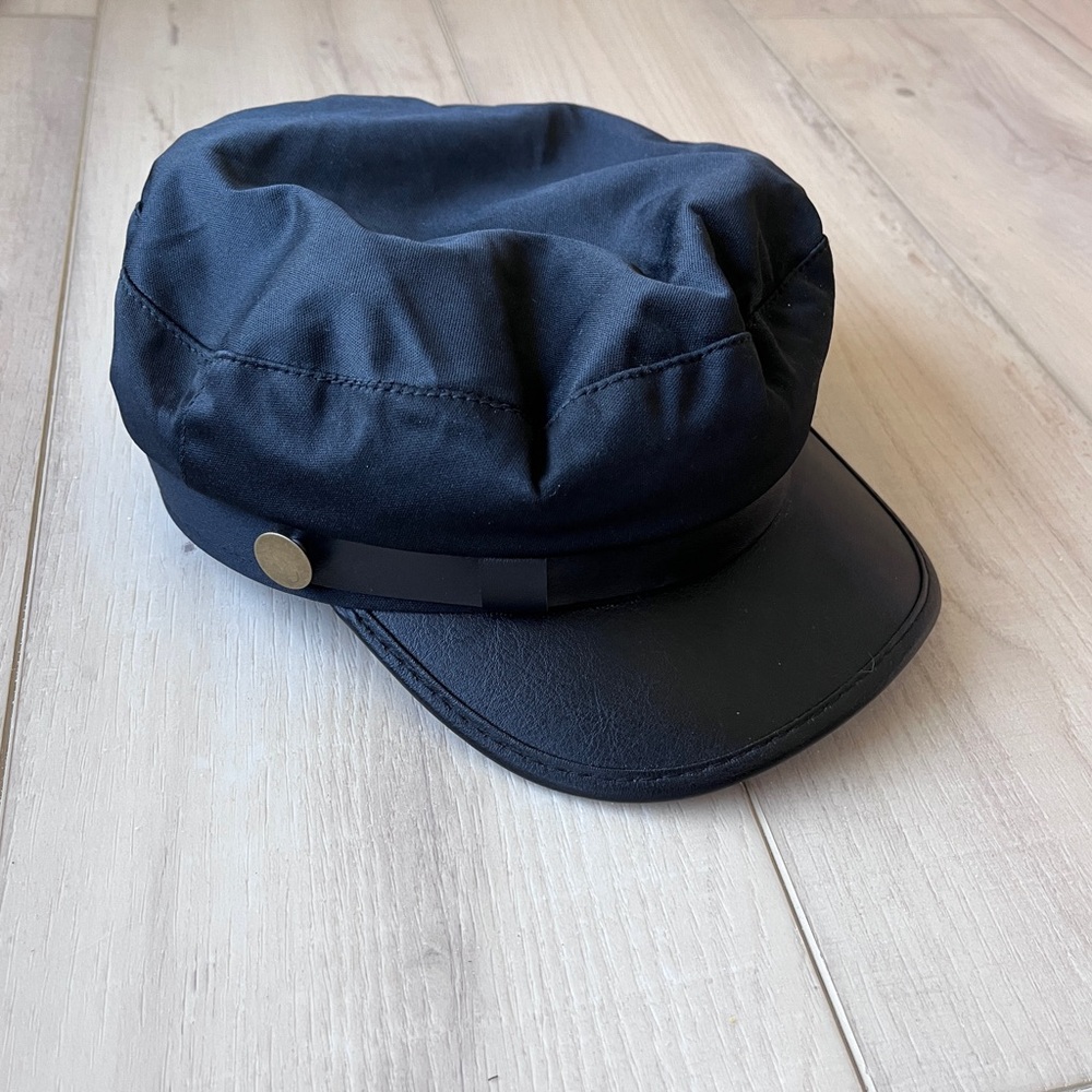 Black Cap with Button Detail + Bow Tie: for Halloween or Everyday Styling